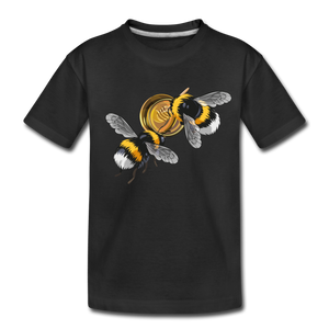 Bild in Slideshow öffnen, Honigbiene - Kinder Bio T-Shirt - Schwarz
