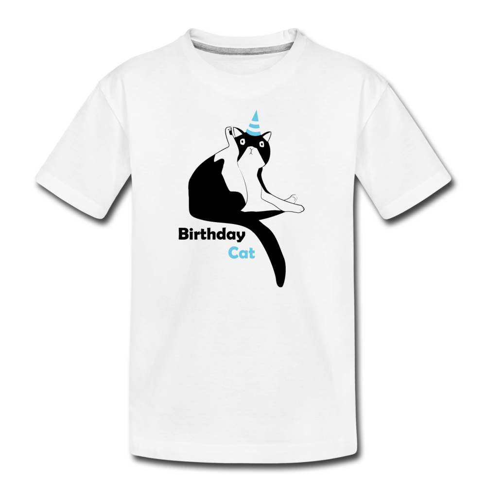 Geburtstag Katze - Kinder Bio T-Shirt - Weiß