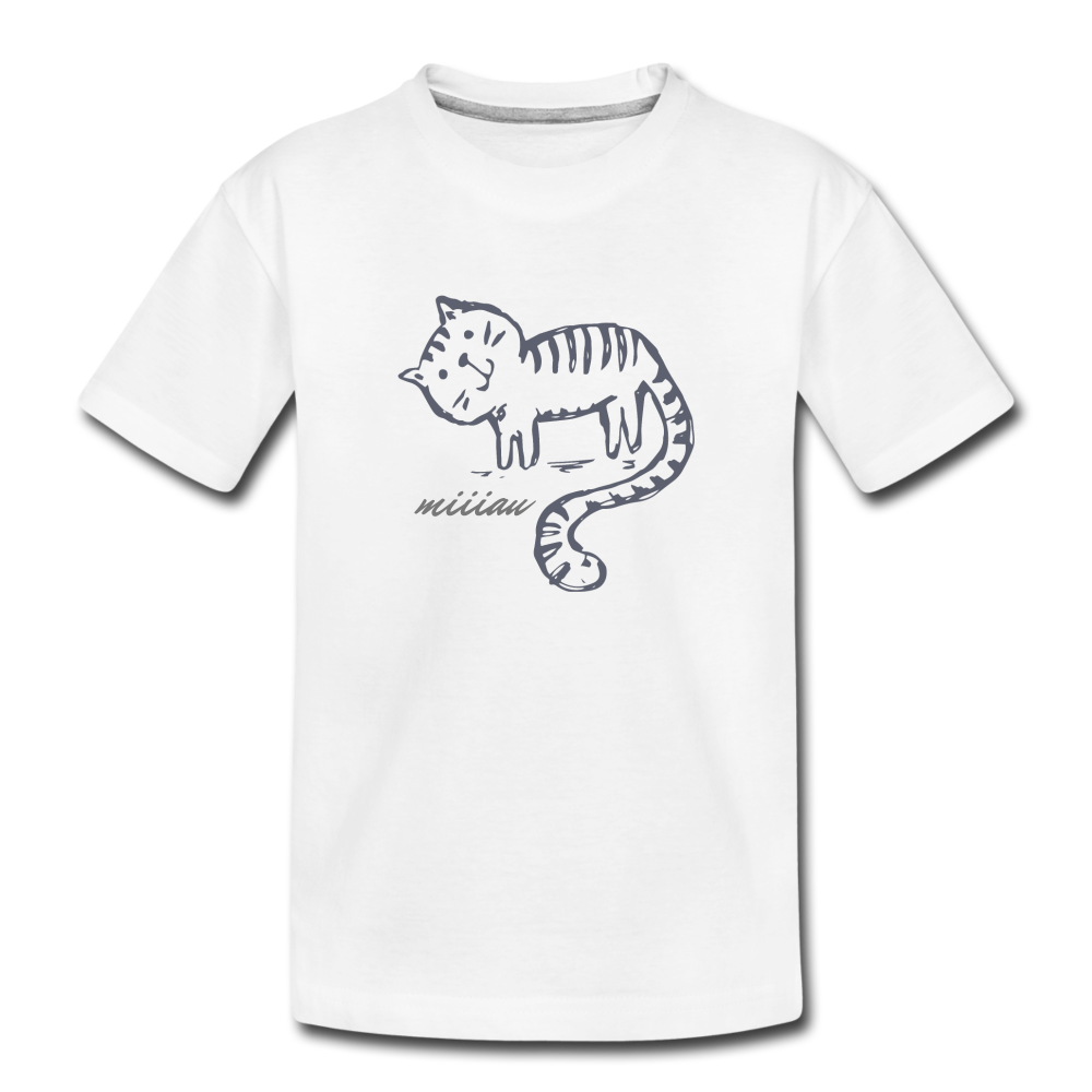 Süße Katze - Bio Kinder T-Shirt - Weiß