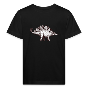 Kinder Bio-T-Shirt Stegosaurus Dino - Schwarz